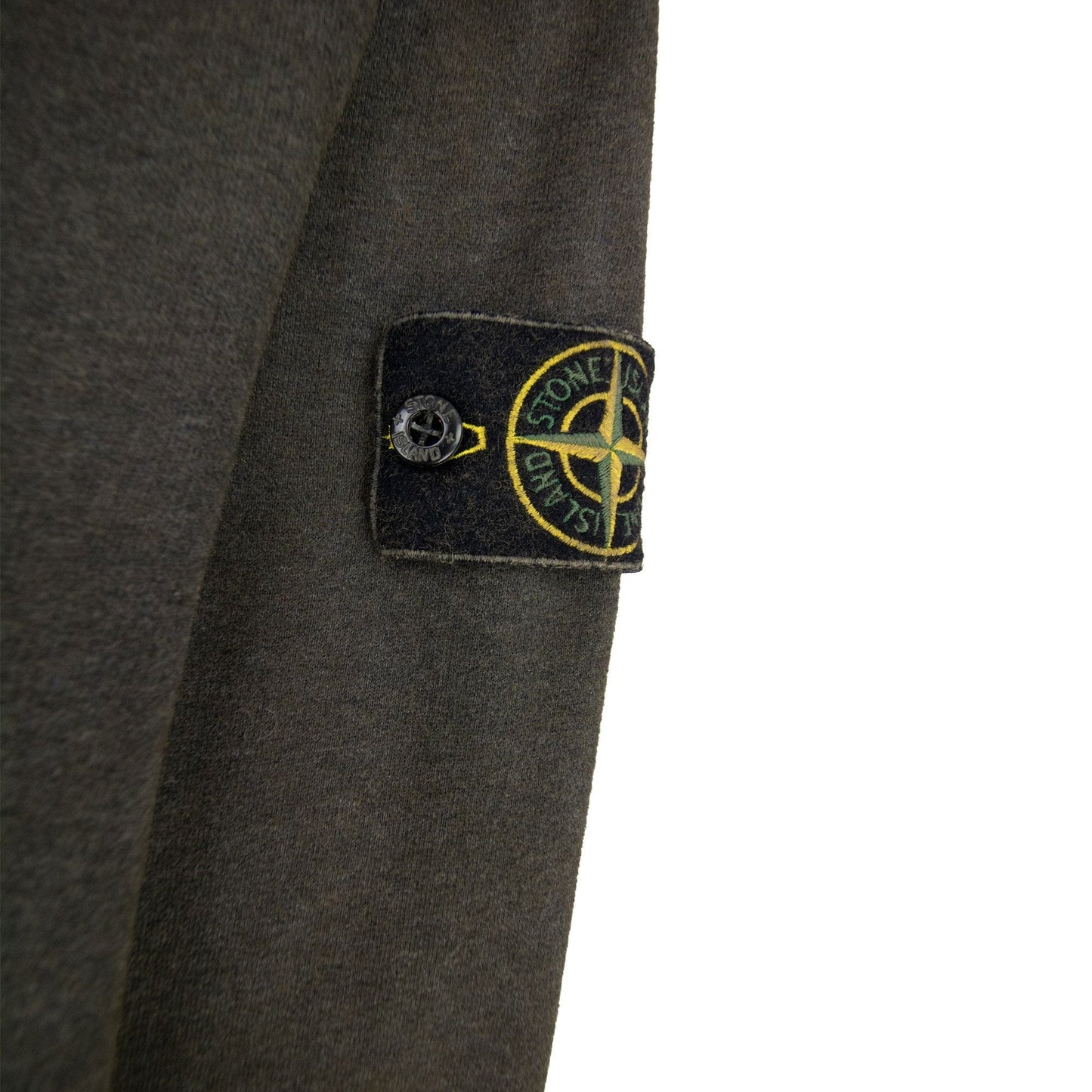 Stone Island 62190 Dust Zip Up Sweatshirt Dark Green V2m71