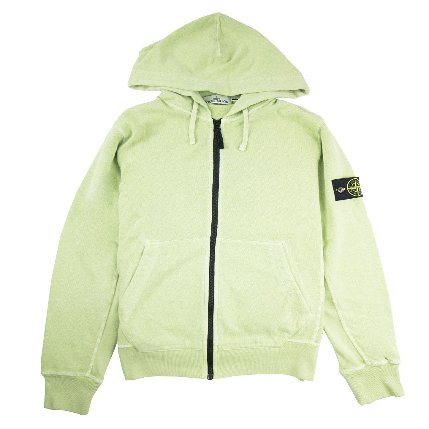 Stone Island Light Fleece Zip Up Sweatshirt Light Green V0151