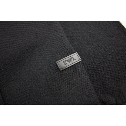 Emporio Armani Rubber Logo Cardigan Black