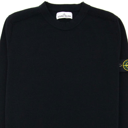 Stone Island Crew Neck Knitted Sweatshirt Black V0029