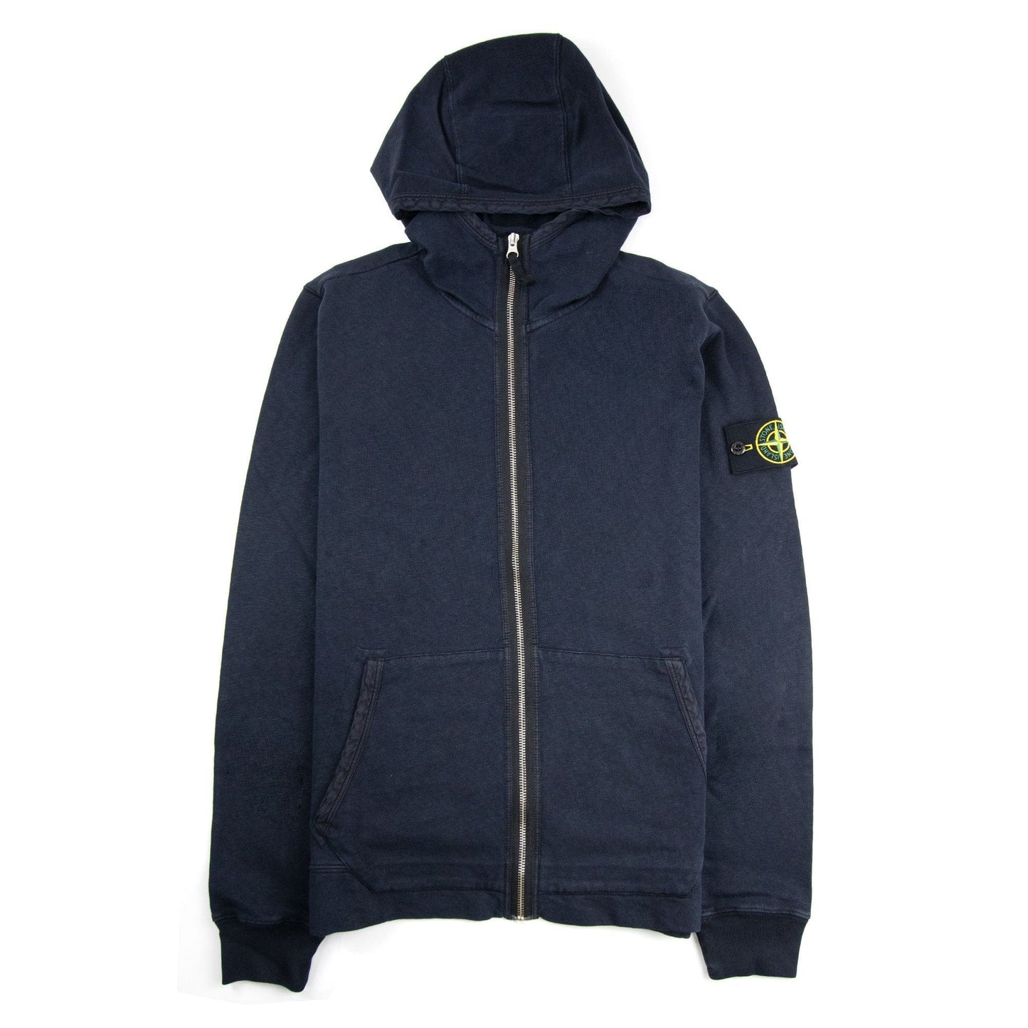 Stone Island Zip Up Hoodied Sweatshirt Navy V0120