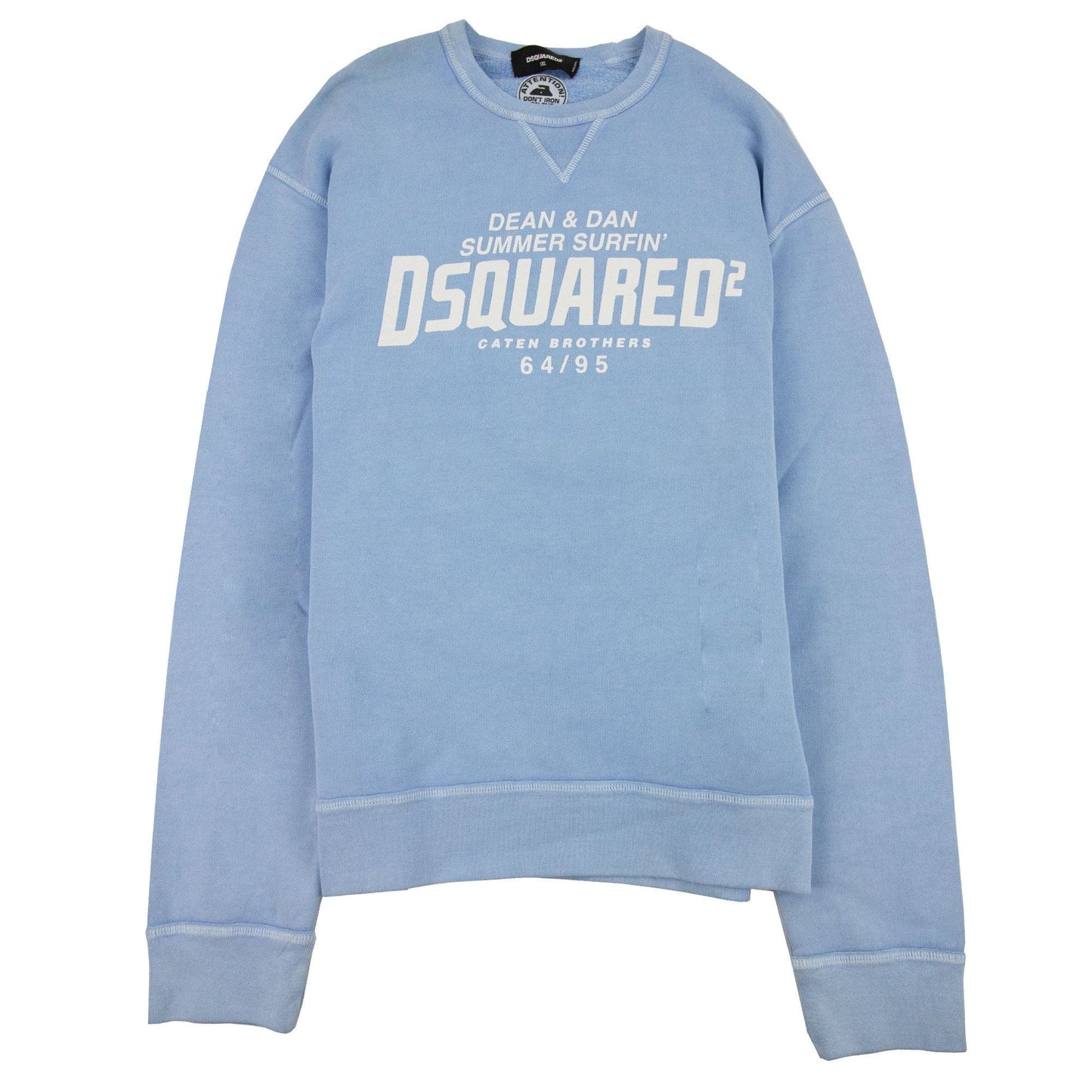 Dsquared2 64/95 Logo Crew Neck Sweatshirt Sky Blue