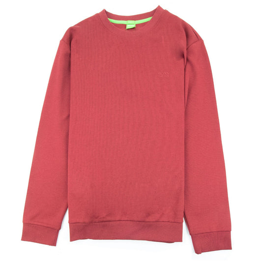 Hugo Boss Salbo 1 Logo Crewneck Sweatshirt Red