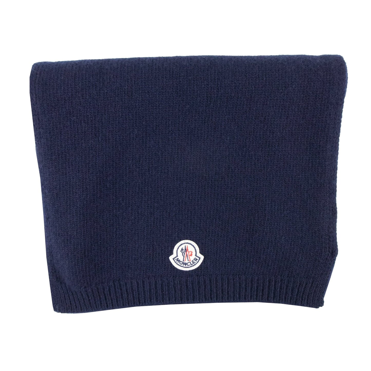 Moncler Front Logo Patch Scarf Navy 778