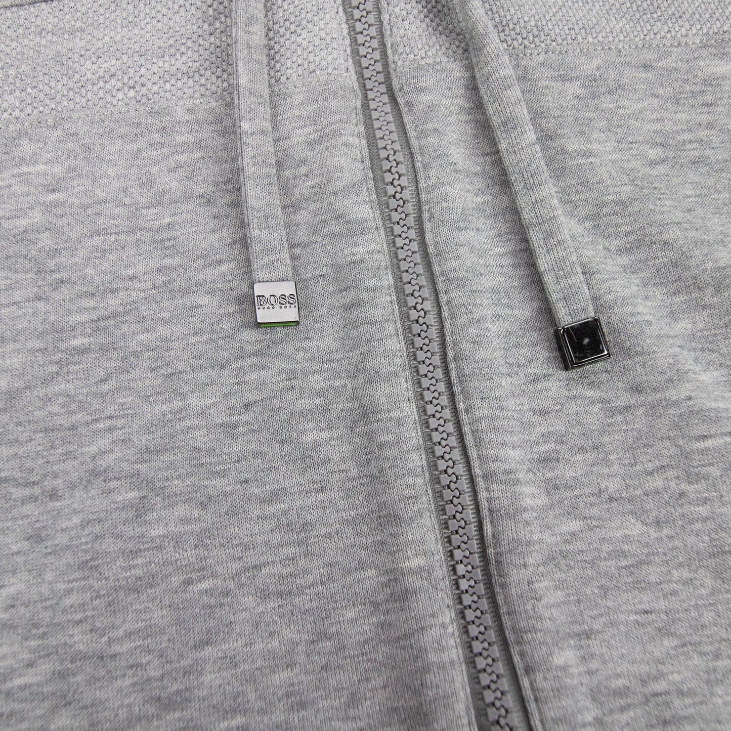 Hugo Boss Saggy Zip Up Hoodied Sweatshirt Grey 059 SA30