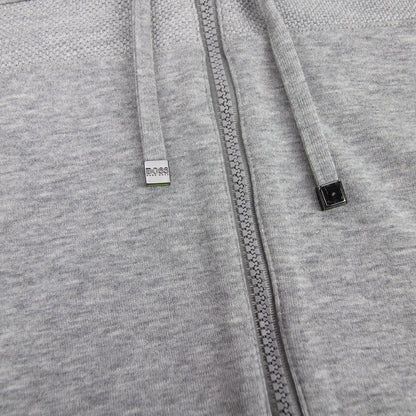 Hugo Boss Saggy Zip Up Hoodied Sweatshirt Grey 059 SA30