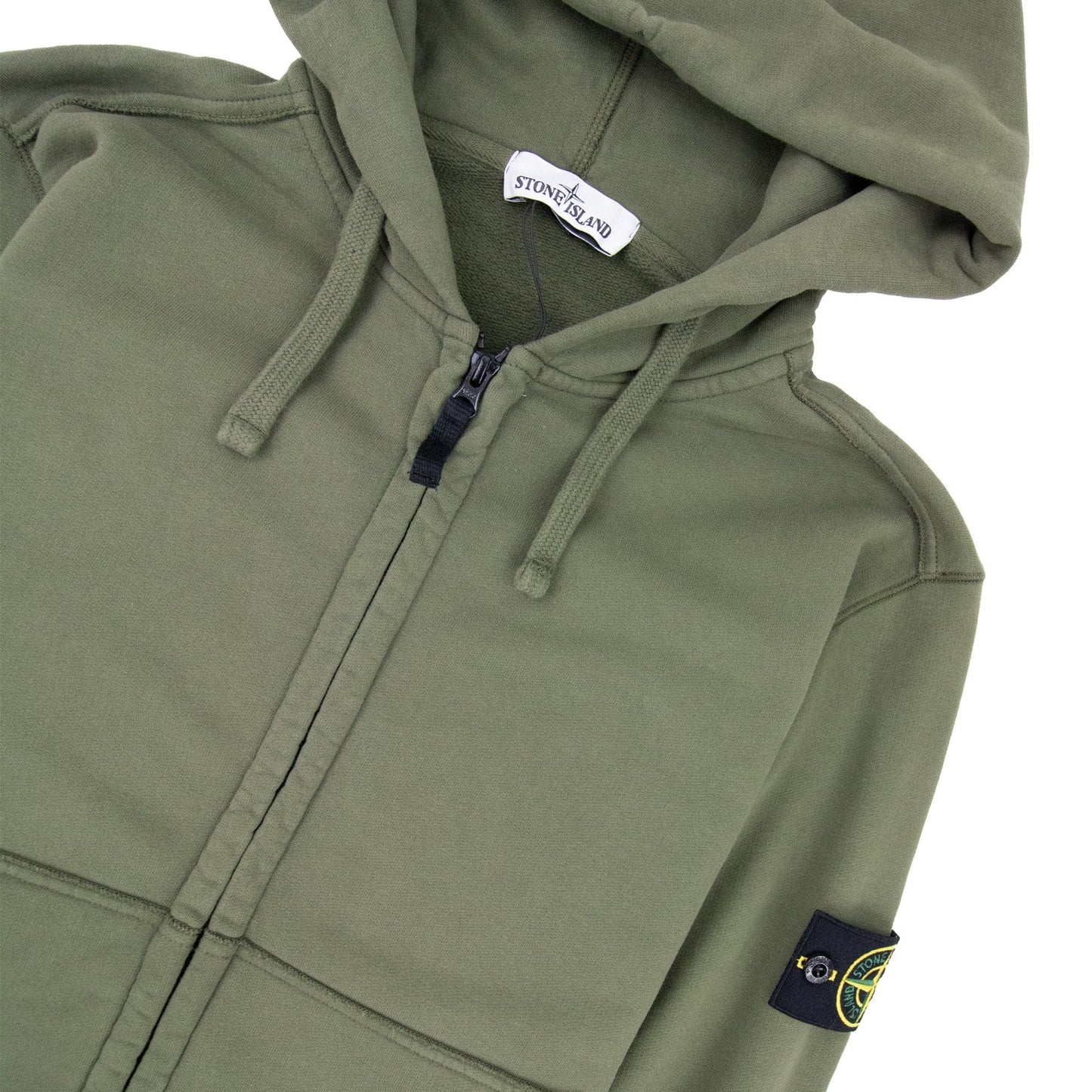 Stone Island 60220 Zip Up Hoodie 60220 Khaki V0058