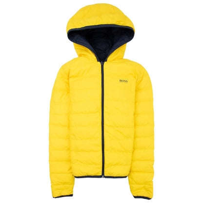 Hugo Boss Kids Reversible Padded Jacket Navy/yellow