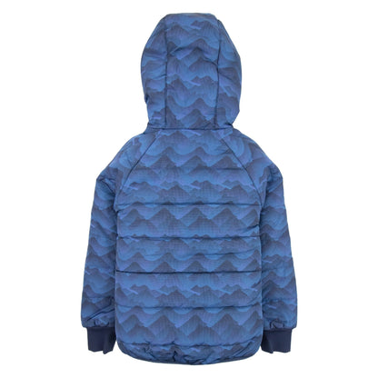 Hugo Boss Kids Logo Print Camo Down Jacket Navy Blue