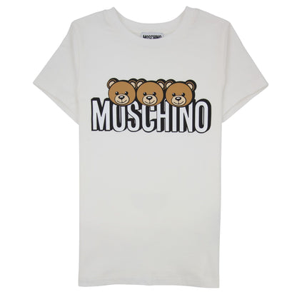 Moschino Kids Bear Logo Print T-shirt Cloud 10063