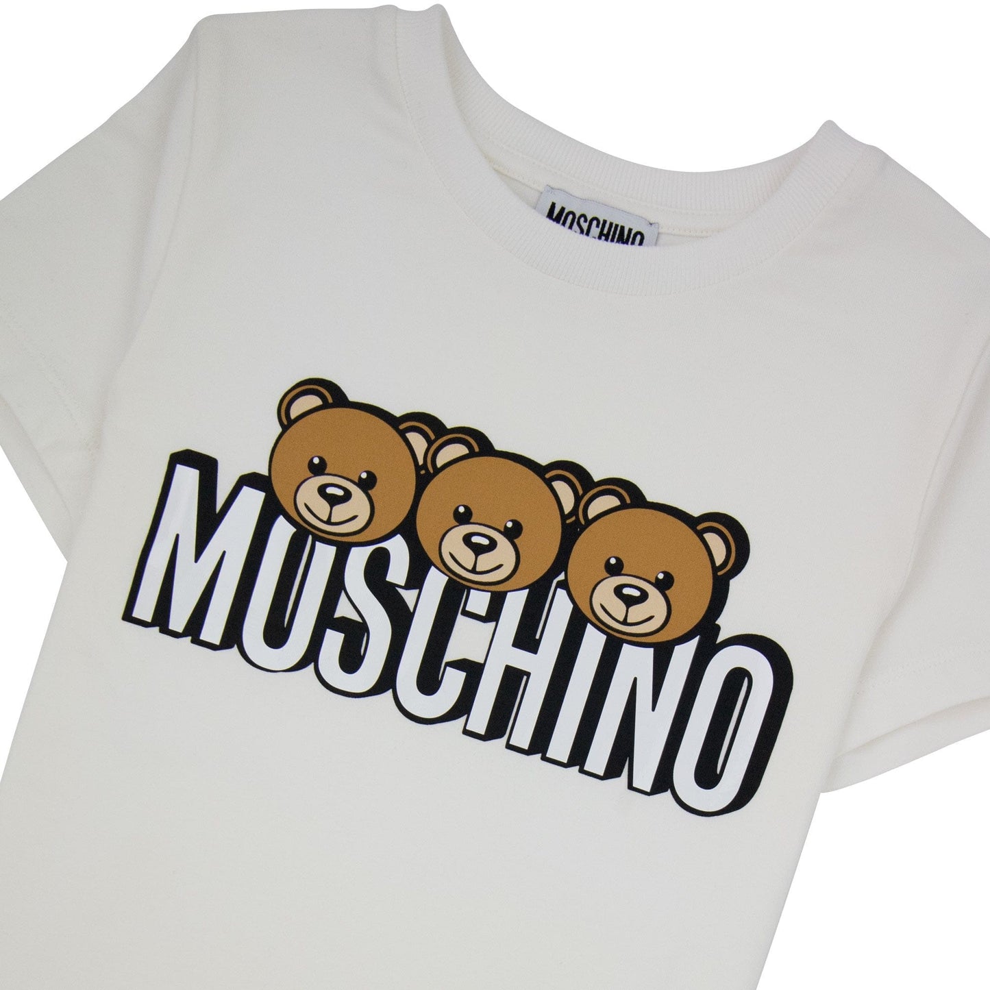 Moschino Kids Bear Logo Print T-shirt Cloud 10063