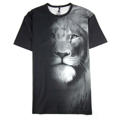 Versace Versus Lion Fade Crewneck T Shirt Black