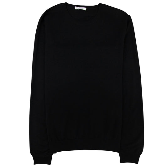 Versace Collection Back Medusa Knitted Sweater Black