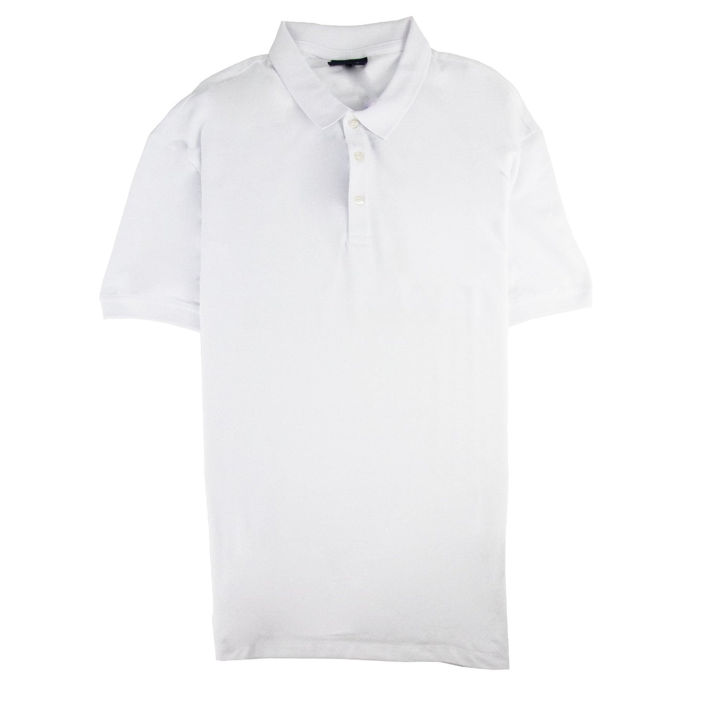 Armani Jeans Rubber Logo Short Sleeve Polo White