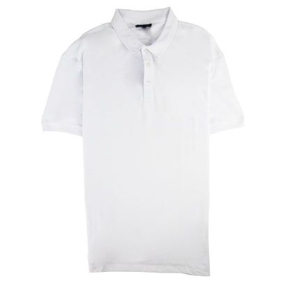 Armani Jeans Rubber Logo Short Sleeve Polo White