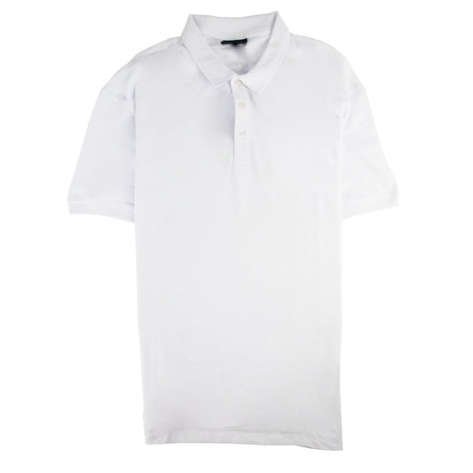 Armani Jeans Rubber Logo Short Sleeve Polo White