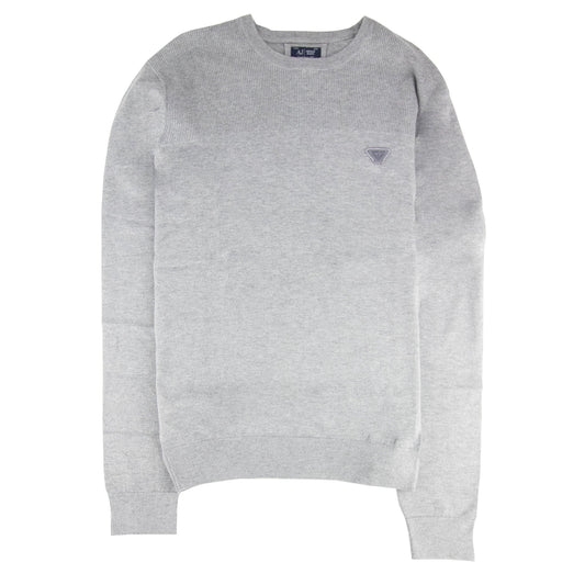 Armani Jeans Eagle Logo Knitted Jumper Grey Melange
