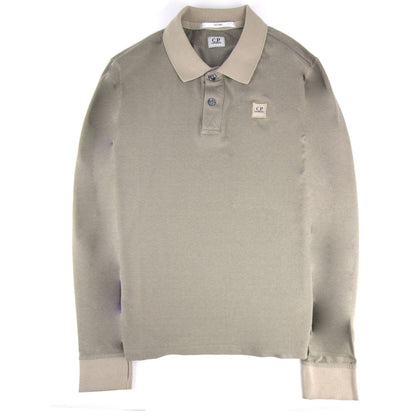 CP Company Tacting Long Sleeve Polo Khaki