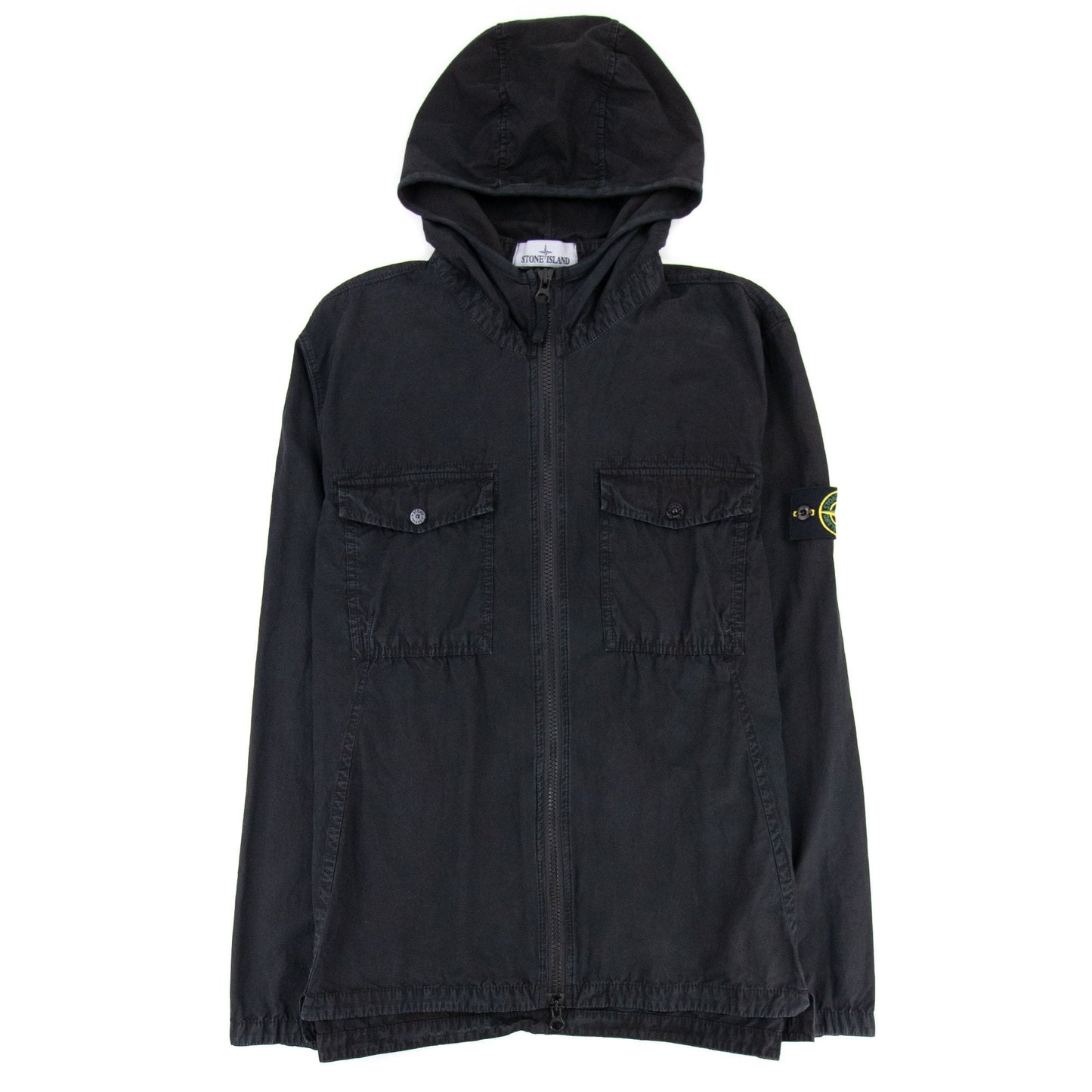 Stone Island Zip Hoodied Sweatshirt Black V0129