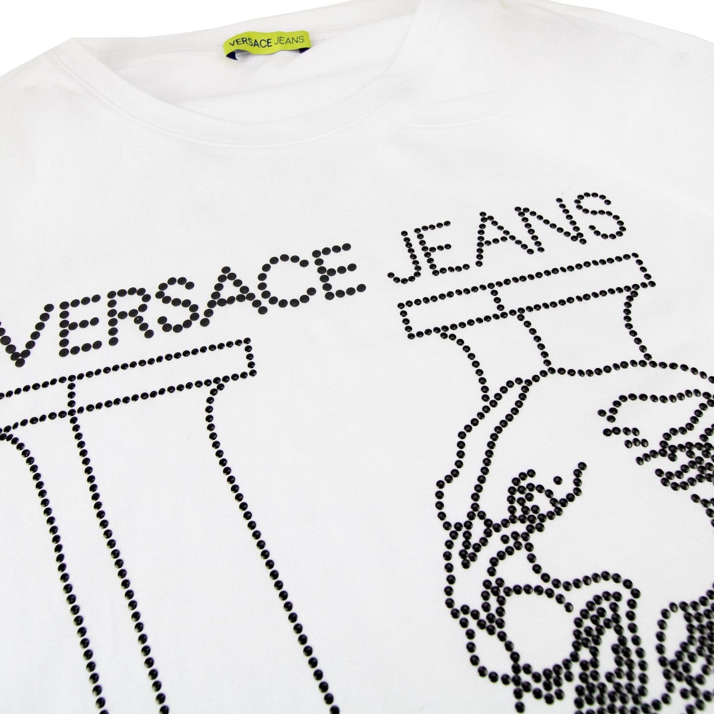 Versace Jeans Studs Tiger Logo T Shirt White