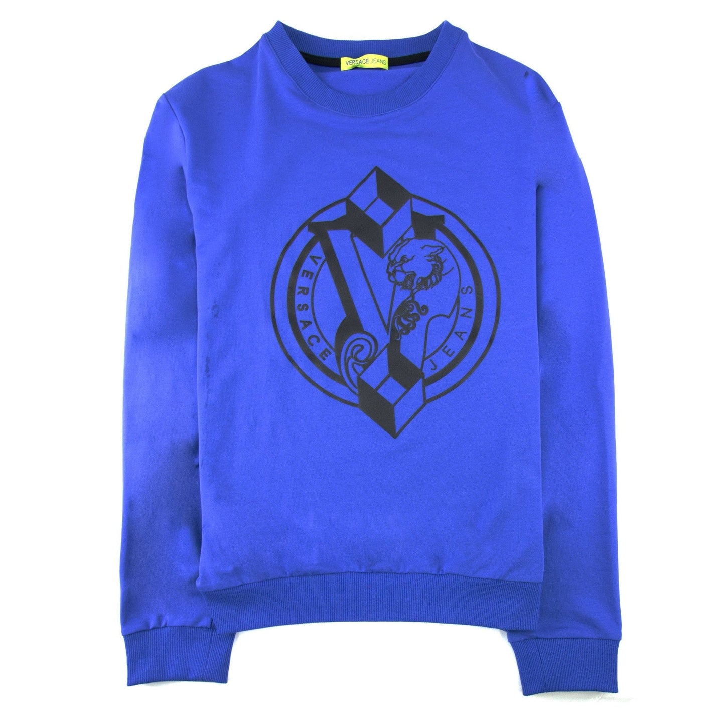 Versace Jeans Logo Light Fleece Sweatshirt Elec Blue.