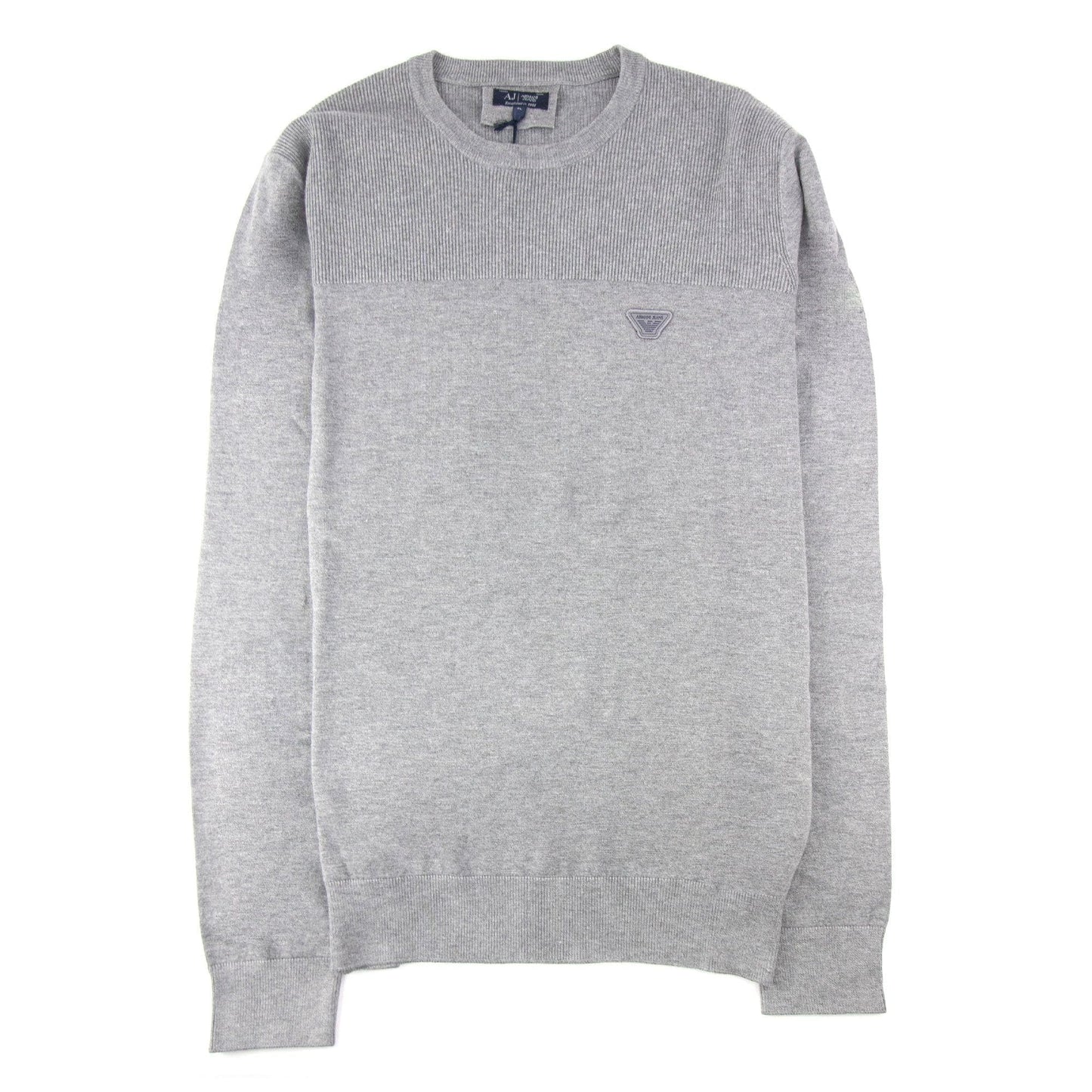 Armani Jeans Eagle Patch Logo Sweatshirt Grey Melange
