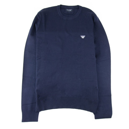 Armani Jeans Eagle Patch Logo Sweatshirt Navy Blue