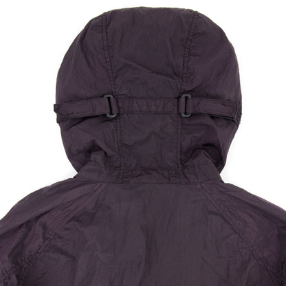 Stone Island Nylon Zip Up Jacket Burgundy V0012