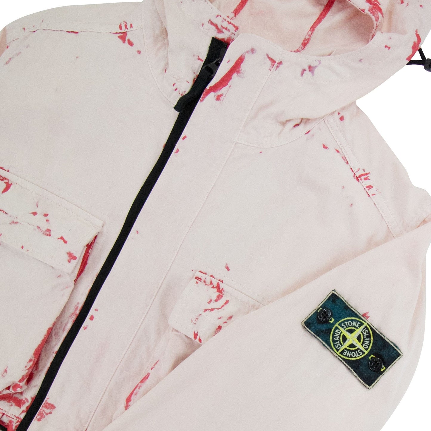 Stone Island Hand Corrosion On Raso Jacket Pink