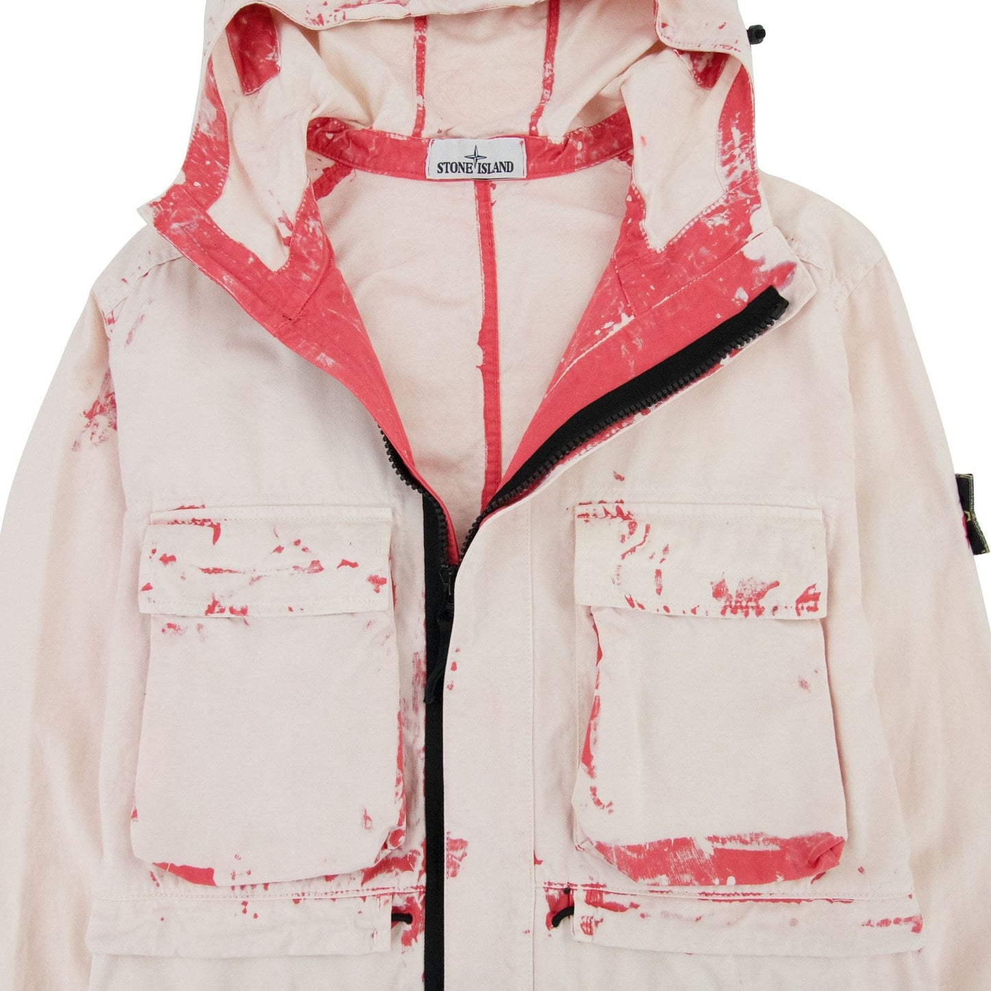 Stone Island Hand Corrosion On Raso Jacket Pink