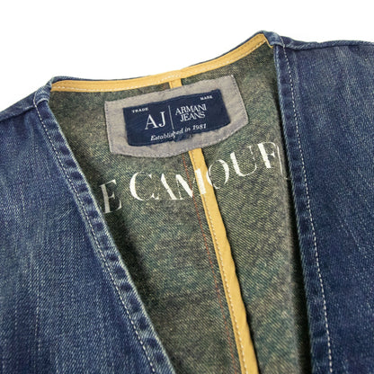 Armani Jeans Classic Vestband Denim Vest Gilet Denim