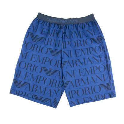 Emporio Armani All Over Print Bermuda Shorts Blue