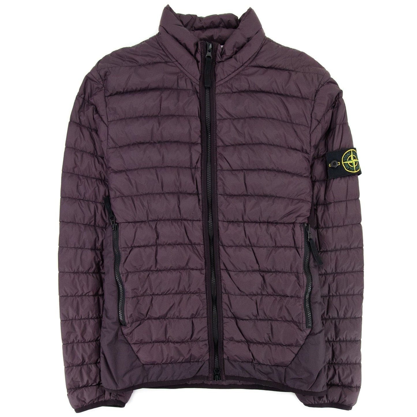 Stone Island Garment Dyed Micro Yarn Zip Jacket Maroon