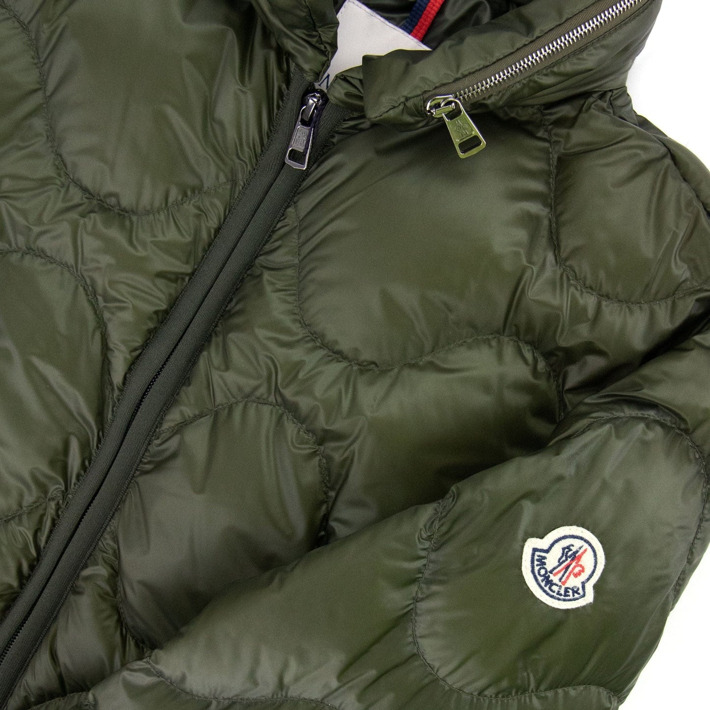 Moncler Saire Quilted Hooded Jacket Khaki