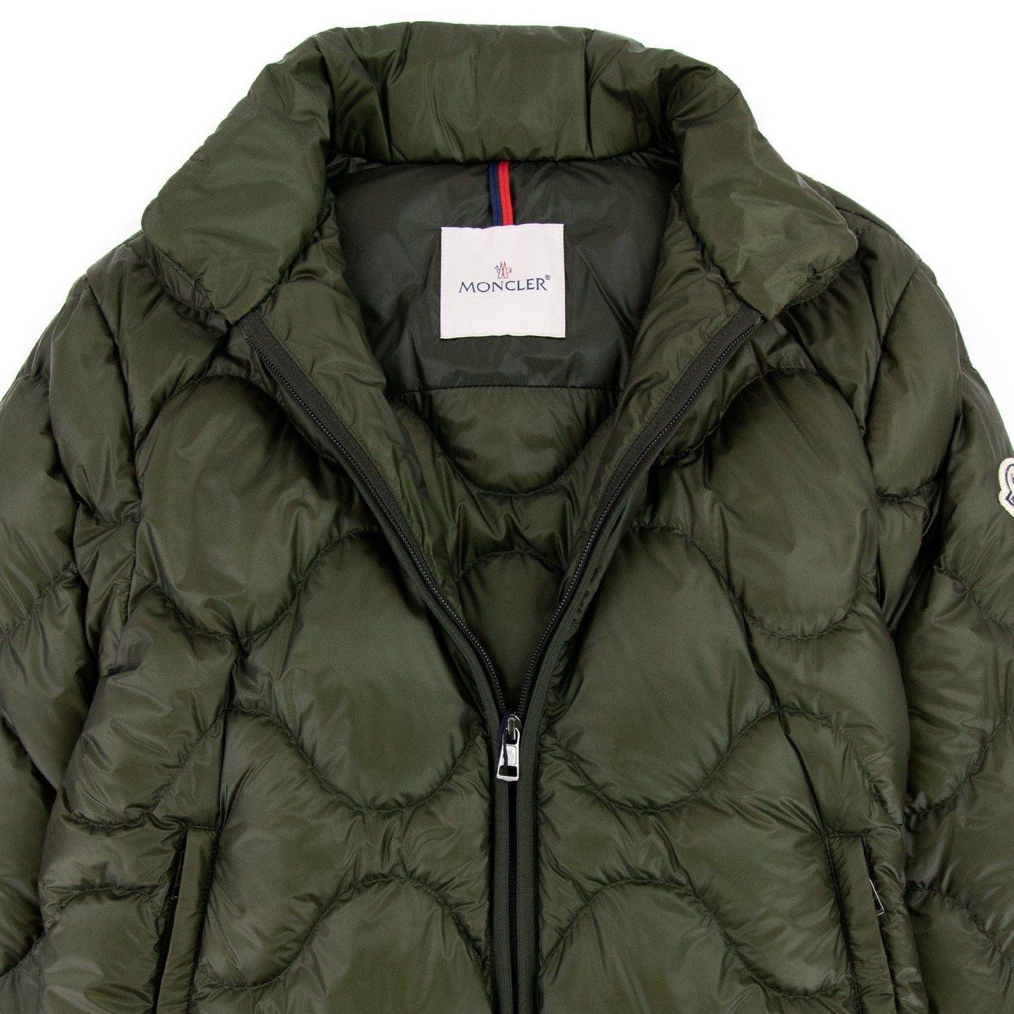 Moncler Saire Quilted Hooded Jacket Khaki