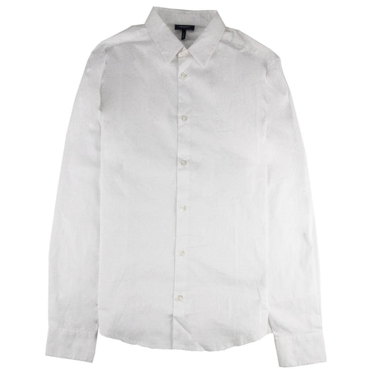 Armani Jeans Aj Embroidered Logo L/s Shirt White