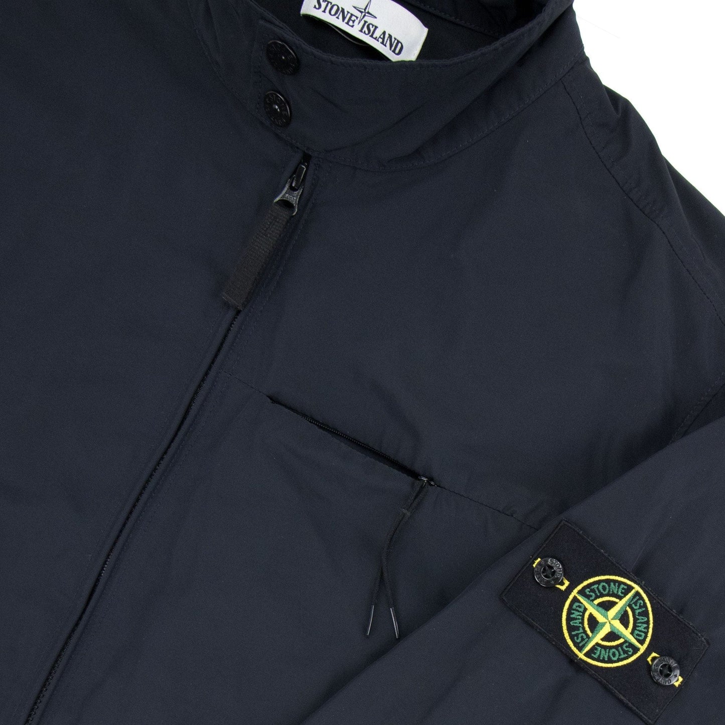 Stone Island Micro Reps Biker Jacket Navy