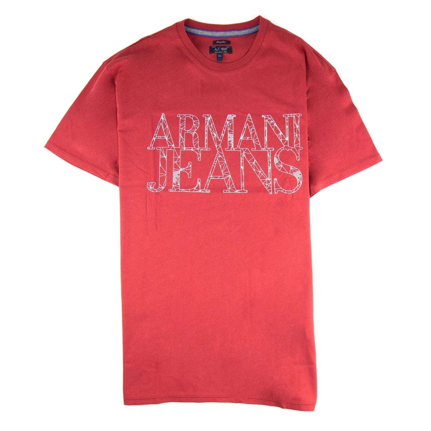 Armani Jeans Logo Print T Shirt Rosso Red