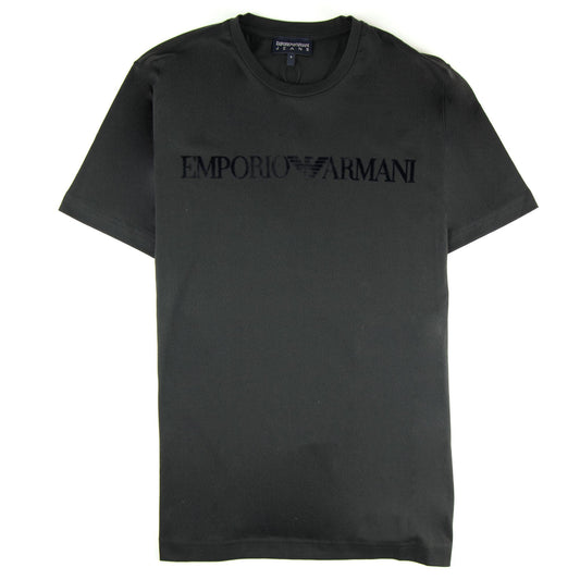 Emporio Armani Embossed Logo S/s T Shirt Black