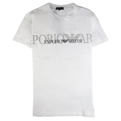 Emporio Armani Logo Print S/s T Shirt White