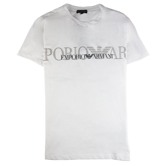 Emporio Armani Logo Print S/s T Shirt White