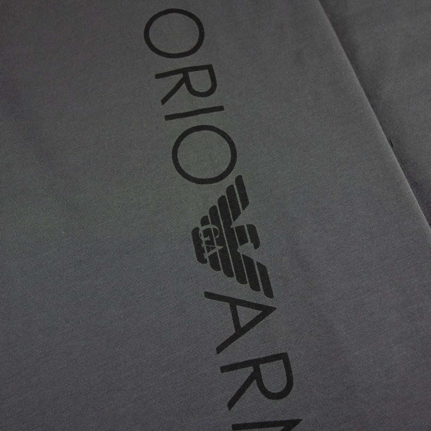 Emporio Armani Side Logo L/s T Shirt Charcoal