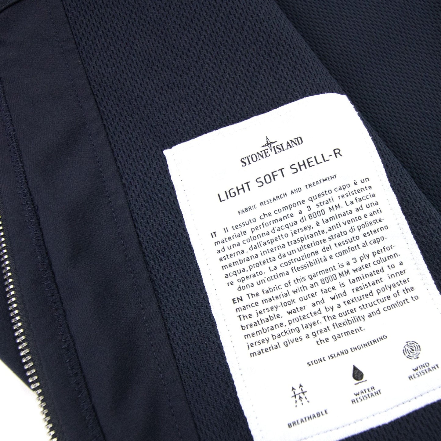 Stone Island Light Soft Shell-r Jacket Navy Blue V0020