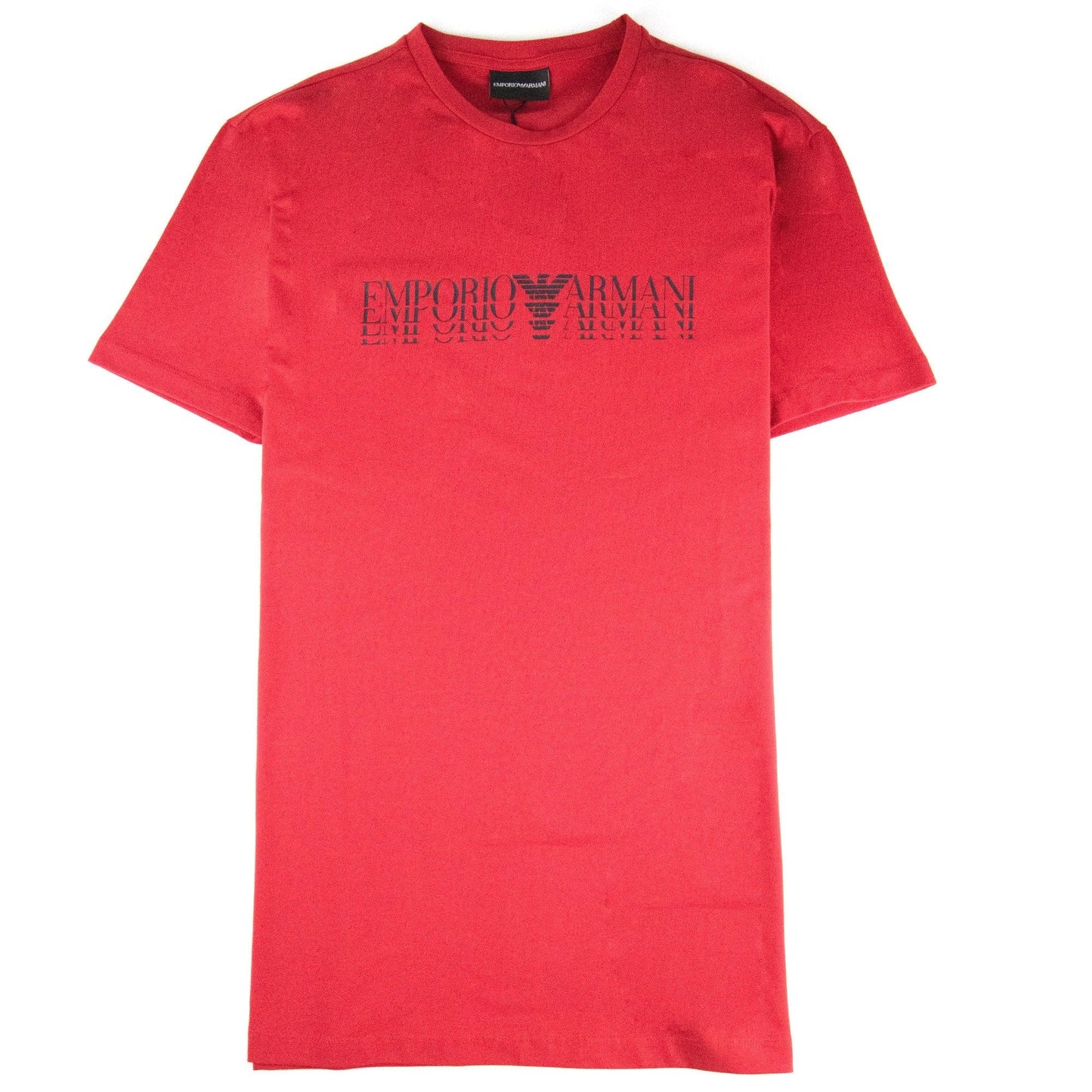 Emporio Armani 3d Effect Logo T Shirt Rosso Red