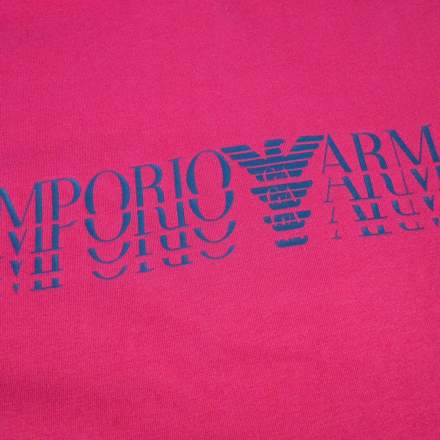 Emporio Armani 3d Effect Logo T Shirt Rosso Red