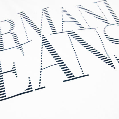Armani Jeans Pin Tripe Logo T Shirt White