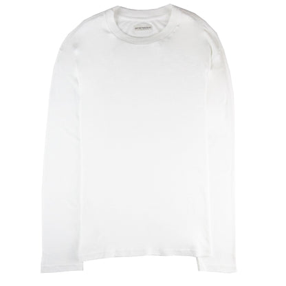 Emporio Armani Embroidered Back Logo L/s T Shirt White