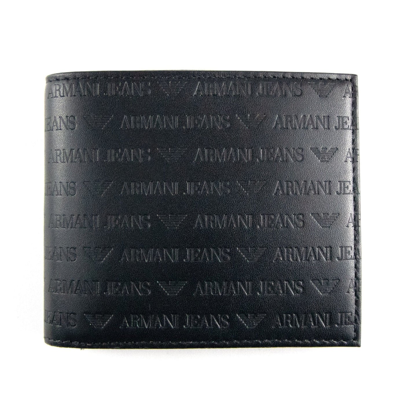Armani Jeans Embossed Logo Wallet Black