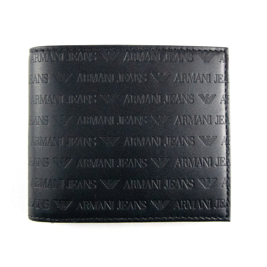 Armani Jeans Embossed Logo Wallet Black