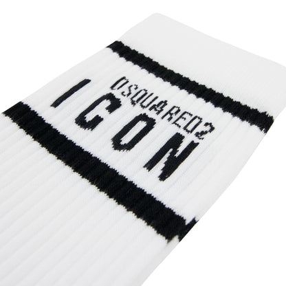 Dsquared2 Swim Shorts & Underw Dsquared Icon Mid Socks White